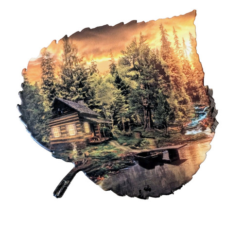 Rustic aspen leaf steel wall - rustic,