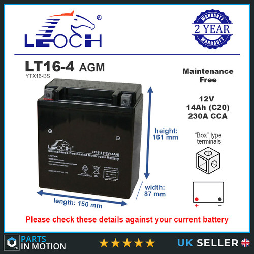 Ytx16 leoch powerstart agm - leoch,