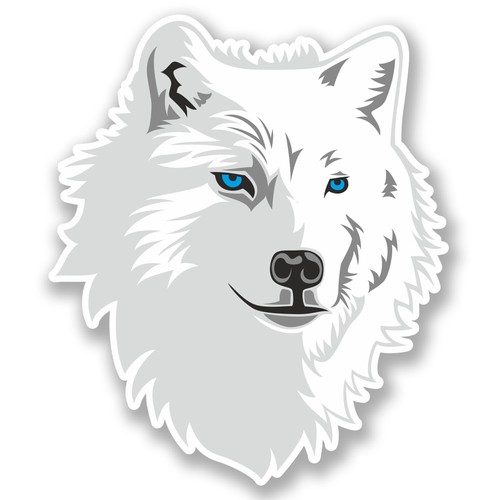 White husky wolf vinyl - husky,