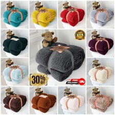 Luxury TEDDY BEAR THROW Sherpa