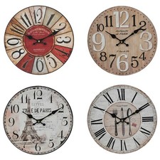 30cm Round Wooden Wall Clock