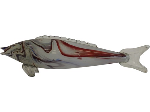 Glass fish figurine - glass,