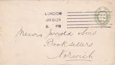 GB London 1912 ½d Edw VII PSE to Norwich