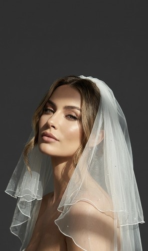 Veil ivory fine tulle - fine,
