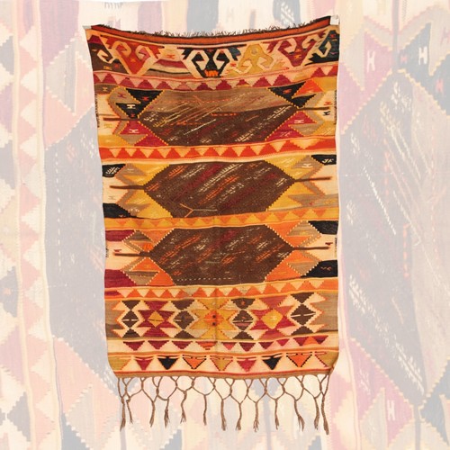 Curated antique wool kilim - antique,