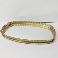 Vintage Gold-Tone Brass Floral