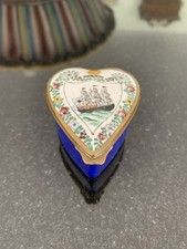 Rare Antique Bilston Enamel Patch Box Pot
