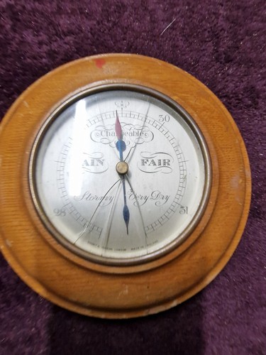 Vtg antique barometer damaged - vtg,