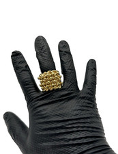 HUGE 9ct Gold On Silver Keeper