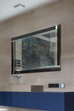 Large Wall Mirror Modern Black
