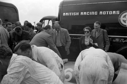 Raymond mays inspects work - inspects, on