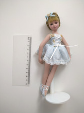 Cute ballerina porcelain doll vintage on stand home decor