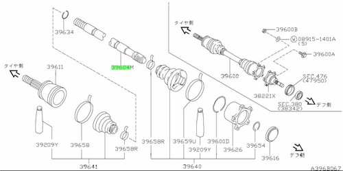 Oem shaft rear - shaft,, drive