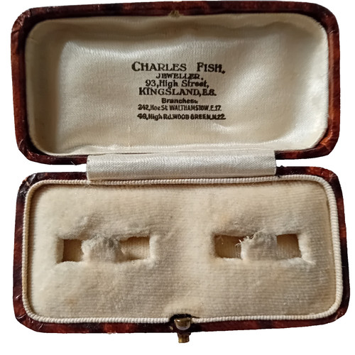 Antique cufflinks case box - cufflinks,