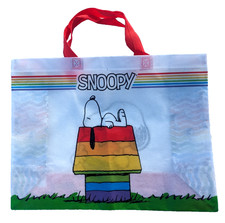 SNOOPY Peanuts Happy House Grass White Shopping Bag