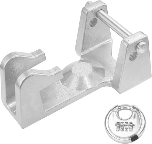 Gooseneck trailer lock silver - trailer,