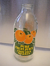 Milk bottle pure orange - orange, juice