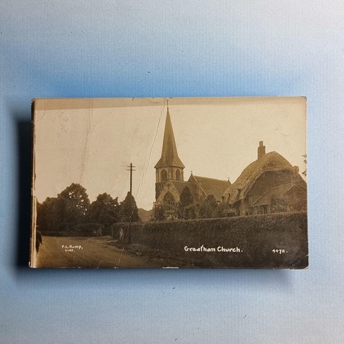 Greatham postcard 1920 real - greatham,