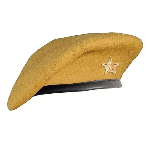 Beret cap with gold - beret,