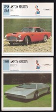 1980 Aston Martin Bulldog & 1958/63 DB4 Classic Car Photo & Info Maxi Cards L2
