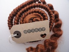 30g (approx 1oz)  MOHAIR. Warm Brown - Curls