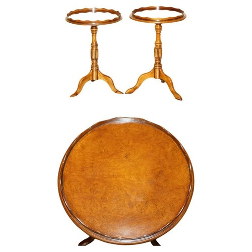 Pair vintage burr walnut - pair, of