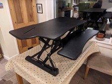 Height Adjustable Stand up Desk | 120x59cm | Duronic Sit-Stand Desk DM05D4