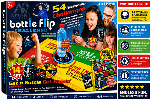 Bottle flip challenge board - bottle,