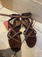 Joe Browns Leather Gladiator Sandals Size 5/38 New With Tags
