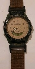 90s Timex Expedition Analog/Digi Indiglo Compass Bezel 38mm Gents Field Watch