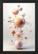 Abstract CPU Sphere Art Framed