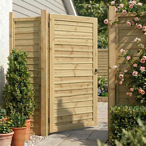 Wooden garden gate framed - wooden,