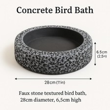 Handcrafted Concrete Birdbath