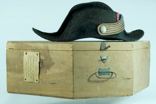 Antique bicorne hat inspector - antique,