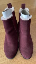 Emu Ellin Waterproof Suede Ankle Boot Burgundy UK 4