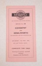 Bus Coach Timetable Handbill