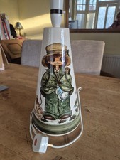 Vintage Jersey Pottery Wide Eyed Boy with Dog Lamp Base Ceramic