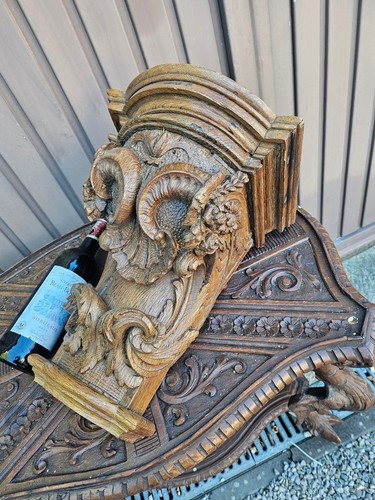 Antique wood rocaille - , large