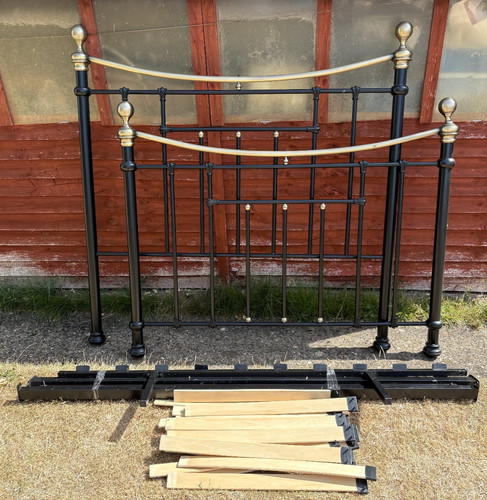 Metal double bed frame - metal, very