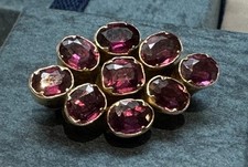 Antique Garnet Cluster Brooch