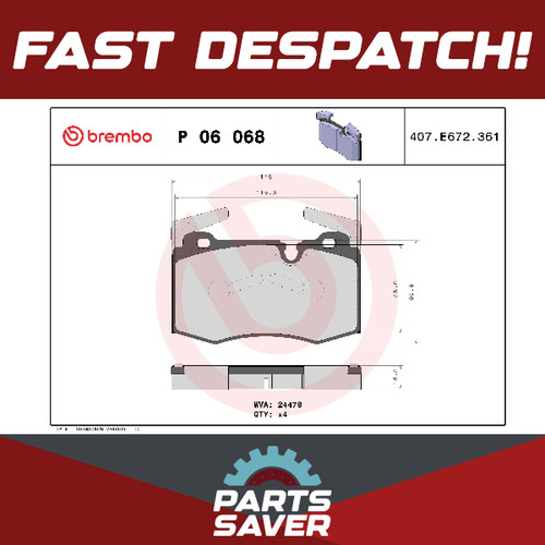 Brake pads set fits - pads,