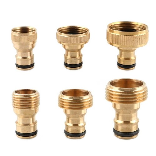 Brass tap connector adaptor - brass,