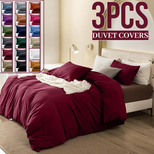 Plain duvet quilt cover with - duvet,