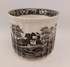 Spode Black Tower Plant Pot -Rare Colourway