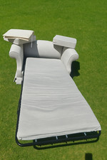 2-Seater Sofa Bed – Stylish Pull-Out Guest Bed in Light Grey Fabric