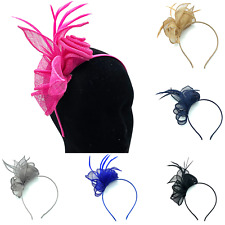 Ladies Feather Aliceband Fascinator Headband Weddings Races Ascot Fascinator