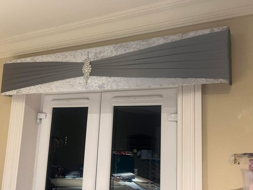 Silver crushed velvet with - silver,