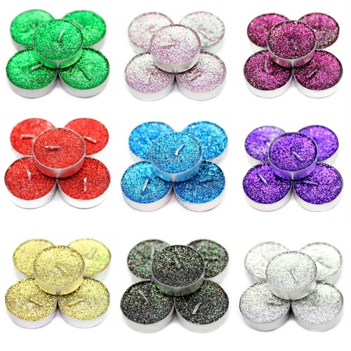 Glitter tea lights candle - lights, home