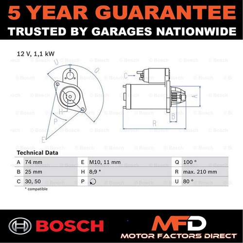 Starter motor bosch - motor,