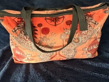 Emma J Shipley Caspian Coral Velvet Handmade Travel Bag